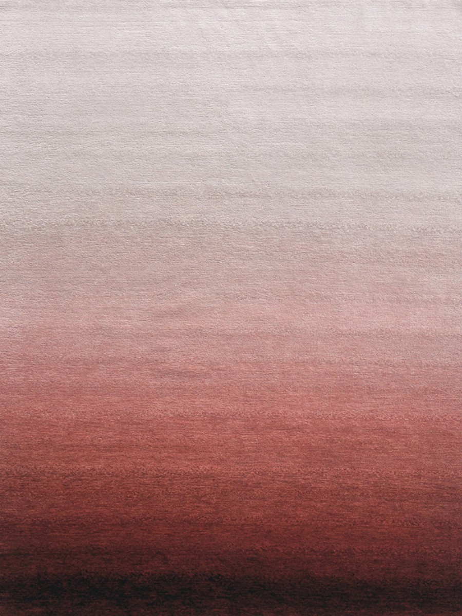 Fade Rug in Red and Cream colorway by Erik Lindstrom