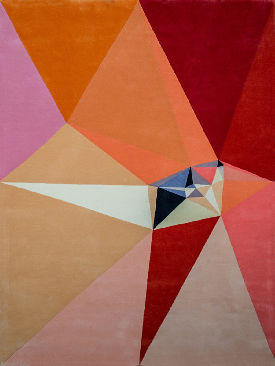 Multi-colored geometric rug by Karim Rashid 