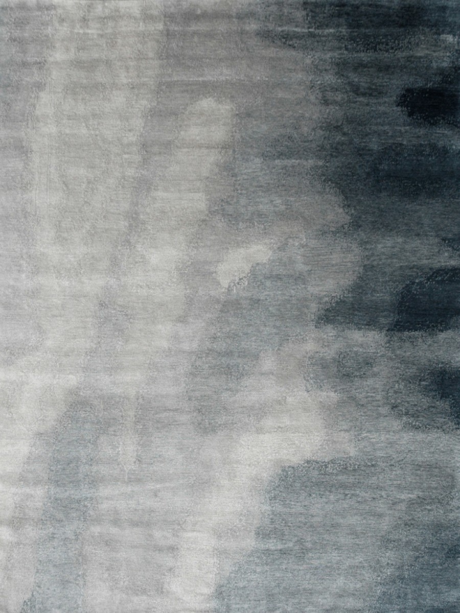Nimbus rug in Blue and Cream colorway by Erik Lindstrom