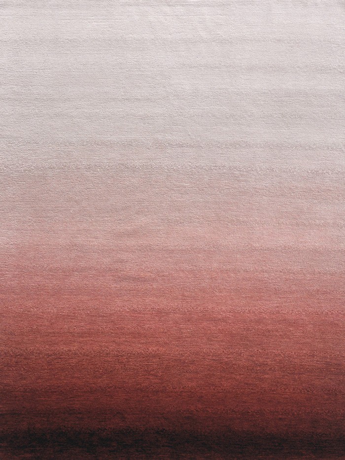 Fade Rug in Red and Cream colorway by Erik Lindstrom 